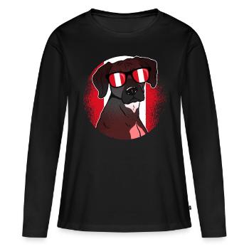 Pérou - T-shirt manches longues Premium bio Femme - noir - Devant - Julia (174cm)