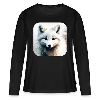 Cool Polar Fox - Women's Premium Organic Long Sleeve Shirt - black - Front - Julia (174cm)