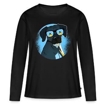 Sainte-Lucie - T-shirt manches longues Premium bio Femme - noir - Devant - Julia (174cm)