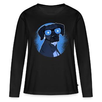 Somalie - T-shirt manches longues Premium bio Femme - noir - Devant - Julia (174cm)