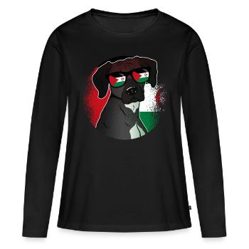 Sahara occidental - T-shirt manches longues Premium bio Femme - noir - Devant - Julia (174cm)