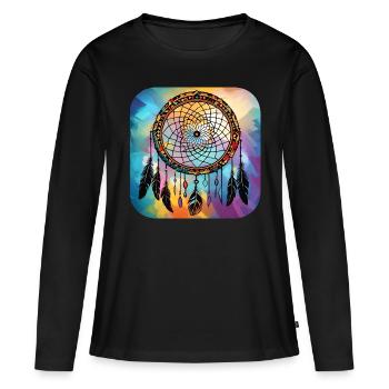 Spiritual Dream Catcher - Women's Premium Organic Long Sleeve Shirt - black - Front - Julia (174cm)