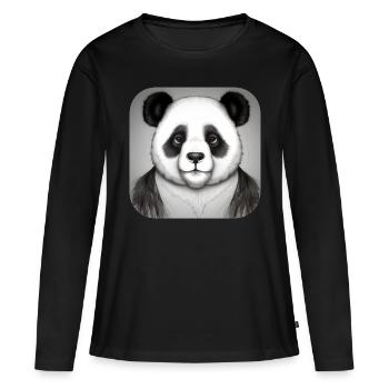 Cool Panda - Women's Premium Organic Long Sleeve Shirt - black - Front - Julia (174cm)