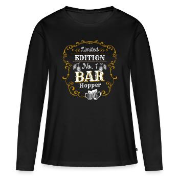 Bar Hopping Bar Dancing - T-shirt manches longues Premium bio Femme - noir - Devant - Julia (174cm)