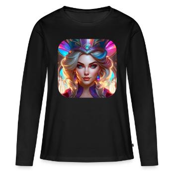 Cool Fantasy Girl - Women's Premium Organic Long Sleeve Shirt - black - Front - Julia (174cm)