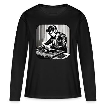 Cool Music DJ - Women's Premium Organic Long Sleeve Shirt - black - Front - Julia (174cm)