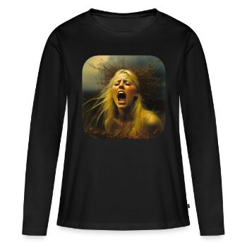 Dark Horror Banshee - Women's Premium Organic Long Sleeve Shirt - black - Front - Julia (174cm)