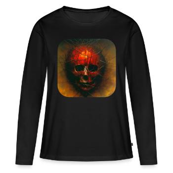 Dark Horror Face - Women's Premium Organic Long Sleeve Shirt - black - Front - Julia (174cm)