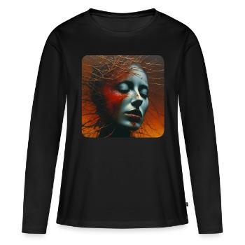 Gloomy Horror Women Face - Women's Premium Organic Long Sleeve Shirt - black - Front - Julia (174cm)