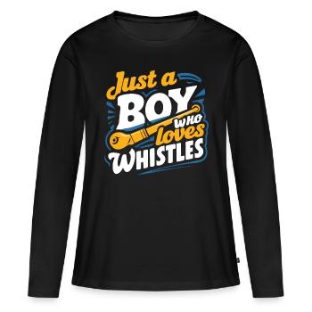 Tin Whistle - Women's Premium Organic Long Sleeve Shirt - black - Front - Julia (174cm)
