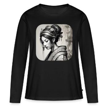 Cool Fantasy Girl - Women's Premium Organic Long Sleeve Shirt - black - Front - Julia (174cm)