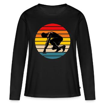 Sprinter Athlete - Women's Premium Organic Long Sleeve Shirt - black - Front - Julia (174cm)