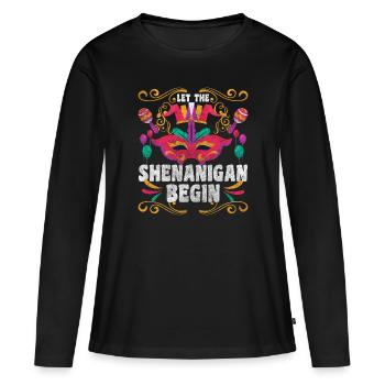 Événement de célébration du carnaval - T-shirt manches longues Premium bio Femme - noir - Devant - Julia (174cm)