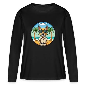 Lunettes de soleil Braque Saint Germain Dog Breed Cartoon - T-shirt manches longues Premium bio Femme - noir - Devant - Julia (174cm)