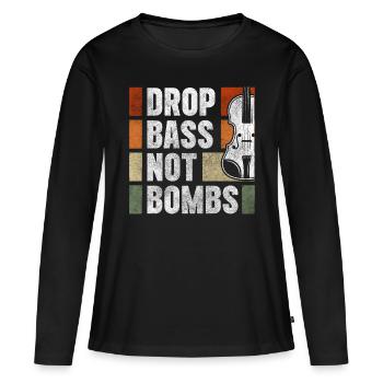 Musiker Musikschule Musikverein - Frauen Premium Bio Langarmshirt - Schwarz - Vorne - Julia (174cm)