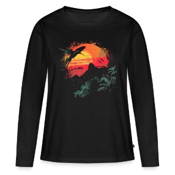 colibri, oiseau, la nature, animaux, nature sauvage, nectar - T-shirt manches longues Premium bio Femme - noir - Devant - Julia (174cm)