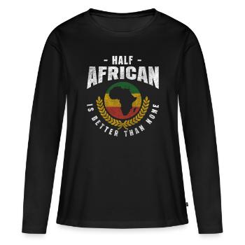 Kultur Steppe Naturschutz Giraffe - Frauen Premium Bio Langarmshirt - Schwarz - Vorne - Julia (174cm)