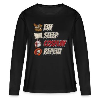 Cosplay Hobby Jeux Mignon - T-shirt manches longues Premium bio Femme - noir - Devant - Julia (174cm)