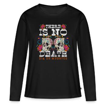 Mexico Death Honor Remembrance - Women's Premium Organic Long Sleeve Shirt - black - Front - Julia (174cm)