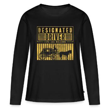 Pferdekutscher Beruf Gast Kutschieren - Frauen Premium Bio Langarmshirt - Schwarz - Vorne - Julia (174cm)
