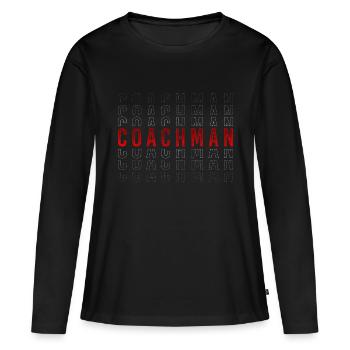 Pferdekutscher Reiten Gast Retro - Frauen Premium Bio Langarmshirt - Schwarz - Vorne - Julia (174cm)