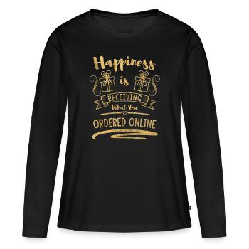 Shopping Shop Girlfriend Queen - Women's Premium Organic Long Sleeve Shirt - black - Front - Julia (174cm)