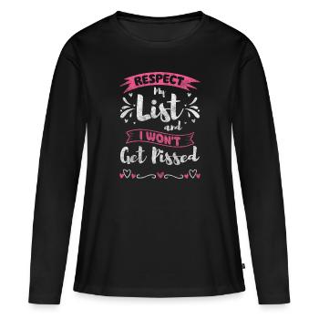 Shopping Fashion Shopping Queen - Women's Premium Organic Long Sleeve Shirt - black - Front - Julia (174cm)