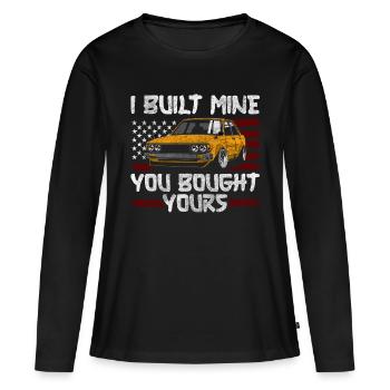 Tuner show garage - T-shirt manches longues Premium bio Femme - noir - Devant - Julia (174cm)