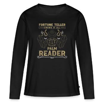 Fortune Teller Tarot Destiny - Women's Premium Organic Long Sleeve Shirt - black - Front - Julia (174cm)