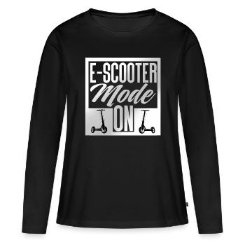E Scooter Scooter Scooter Scooter électrique - T-shirt manches longues Premium bio Femme - noir - Devant - Julia (174cm)