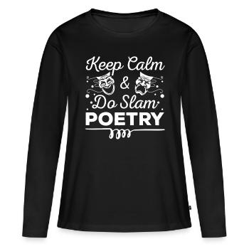 Poésie Auteur Littérature - T-shirt manches longues Premium bio Femme - noir - Devant - Julia (174cm)