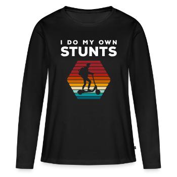 Moteur électrique du scooter électrique - T-shirt manches longues Premium bio Femme - noir - Devant - Julia (174cm)