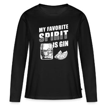 Alcool Fête Cocktail Liqueur - T-shirt manches longues Premium bio Femme - noir - Devant - Julia (174cm)