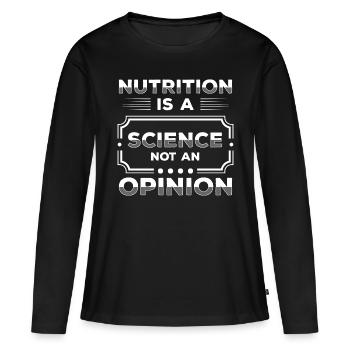 Consultant en alimentation - T-shirt manches longues Premium bio Femme - noir - Devant - Julia (174cm)