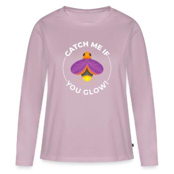 Lucioles Firefly Lightning Bug Insect Collector - T-shirt manches longues Premium bio Femme - rose poudré - Devant - Julia (174cm)