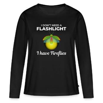 Fireflies Firefly Lightning Bug Insect Collector - Women's Premium Organic Long Sleeve Shirt - black - Front - Julia (174cm)