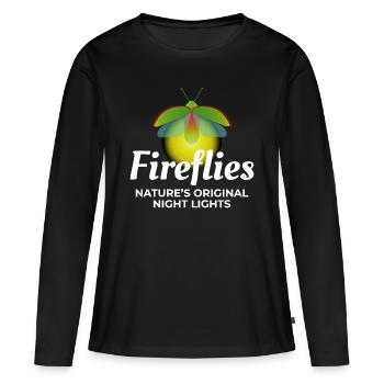 Fireflies Firefly Lightning Bug Insect Collector - Women's Premium Organic Long Sleeve Shirt - black - Front - Julia (174cm)