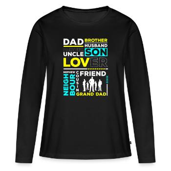 Männer Vorbild Freund Geschenk - Frauen Premium Bio Langarmshirt - Schwarz - Vorne - Julia (174cm)