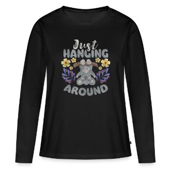 Koalabär Baum - Frauen Premium Bio Langarmshirt - Schwarz - Vorne - Julia (174cm)