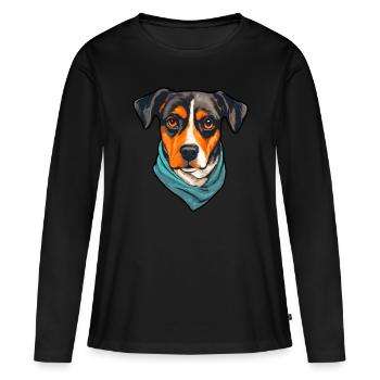 Chiens Sports canins Propriétaire d’une école canine - T-shirt manches longues Premium bio Femme - noir - Devant - Julia (174cm)