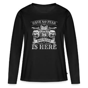 Porte de sécurité Concert Danger - T-shirt manches longues Premium bio Femme - noir - Devant - Julia (174cm)