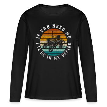 Profession d’agriculteur Démonstration de récolte - T-shirt manches longues Premium bio Femme - noir - Devant - Julia (174cm)