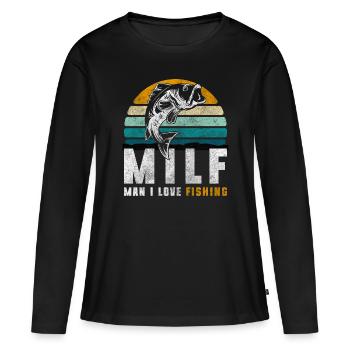 Fishing Pike Trip Perch - Women's Premium Organic Long Sleeve Shirt - black - Front - Julia (174cm)