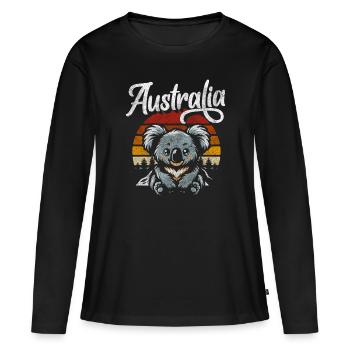 Tourisme de l’Outback Exotique - T-shirt manches longues Premium bio Femme - noir - Devant - Julia (174cm)
