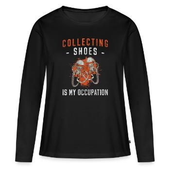 Chaussure Chaussure Collectionneur Love Striking - T-shirt manches longues Premium bio Femme - noir - Devant - Julia (174cm)