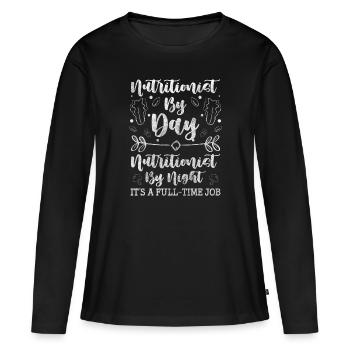 Consultante Profession Sujet Santé - T-shirt manches longues Premium bio Femme - noir - Devant - Julia (174cm)