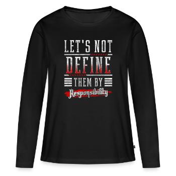 Journée de l’homme Masculinité Novembre - T-shirt manches longues Premium bio Femme - noir - Devant - Julia (174cm)