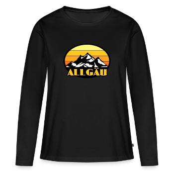Allgäu - T-shirt manches longues Premium bio Femme - noir - Devant - Julia (174cm)