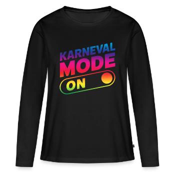Mode Karneval sur Fasching Fasnet - T-shirt manches longues Premium bio Femme - noir - Devant - Julia (174cm)