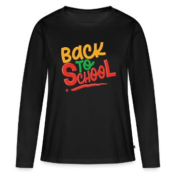 Back To School - Women's Premium Organic Long Sleeve Shirt - black - Front - Julia (174cm)